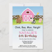 Invitation d'anniversaire de ferme Barnyard Party (Devant)