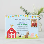 Invitation d'anniversaire de ferme Barnyard Party (Debout devant)