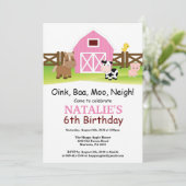 Invitation d'anniversaire de ferme Barnyard Party (Debout devant)