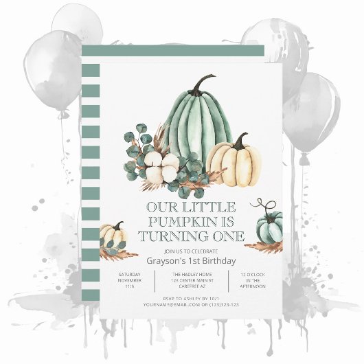 Invitation d'anniversaire de ferme de citrouille d