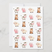 Invitation d'anniversaire de ferme, Invitation de (Dos)