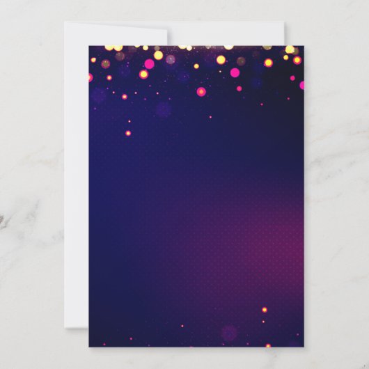 Invitation d'anniversaire de fête (Dos)