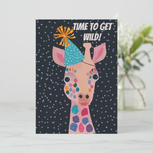 Invitation d'anniversaire de fête (Debout devant)