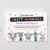 Invitation d'anniversaire de fête (Devant)