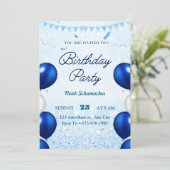 Invitation d'anniversaire de fête (Debout devant)