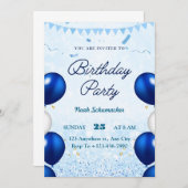 Invitation d'anniversaire de fête (Devant / Derrière)