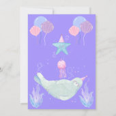 invitation d'anniversaire de fête au bord de la pi (Dos)