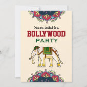 Invitation d'anniversaire de fête Bollywood de sty (Devant)