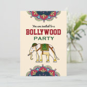 Invitation d'anniversaire de fête Bollywood de sty (Debout devant)