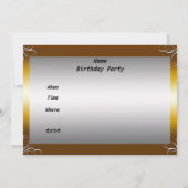 Invitation d'anniversaire de fête d'anniversaire (Dos)