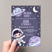 Invitation d'anniversaire de fête dans l'espace | (In situ (ordinateur de poche))