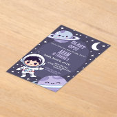Invitation d'anniversaire de fête dans l'espace | (Poser)