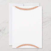 Invitation d'anniversaire de fête de baseball pers (Dos)