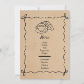 Invitation d'anniversaire de fête de café (Dos)