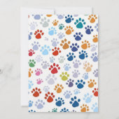 Invitation d'anniversaire de fête de chat personna (Dos)