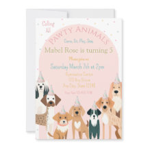 Invitation d'anniversaire de fête de chien