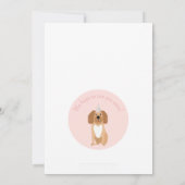 Invitation d'anniversaire de fête de chien (Dos)