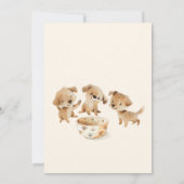 Invitation d'anniversaire de fête de chiot (Dos)