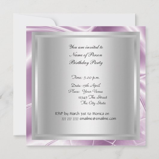 Invitation d'anniversaire de fête de danse Disco (Dos)