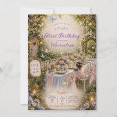 Invitation d'anniversaire de fête de fée pour tout (Devant)