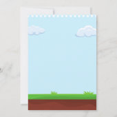 Invitation d'anniversaire de fête de jeu vidéo pou (Dos)