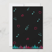 Invitation d'anniversaire de fête de musique Versi (Dos)