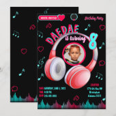 Invitation d'anniversaire de fête de musique Versi (Devant / Derrière)