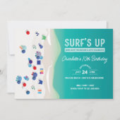 Invitation d'anniversaire de fête de plage d'été S (Devant)