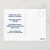 Invitation d'anniversaire de fête de rodéo de Cowg (Dos)