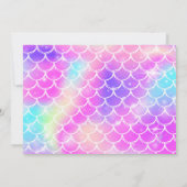 Invitation d'anniversaire de fête de slime de sirè (Dos)