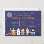 Invitation d'anniversaire de fête d'Halloween de c (Devant)