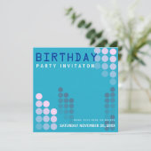 Invitation d'anniversaire de fête Electro House (Debout devant)