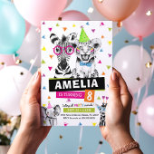 Invitation d'anniversaire de fête, Enfants Safari