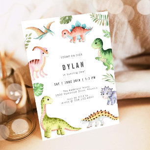Invitation d'anniversaire de fête pour enfants din