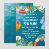 Invitation d'anniversaire de fête rustique d'été d (Devant / Derrière)