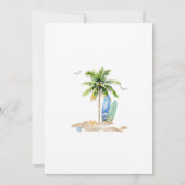 Invitation d'anniversaire de fête sur la plage Béb (Dos)