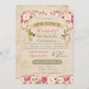 Invitation d'anniversaire de fête vintage