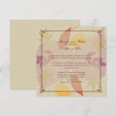 Invitation d'anniversaire de feuilles d'automne ru (Devant / Derrière)