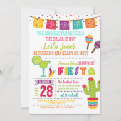Invitation d'anniversaire de fiesta - blanc (Devant)