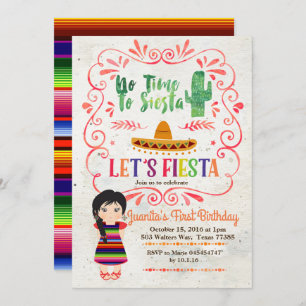 Invitation d'anniversaire de fiesta de fille ?ère