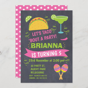 Invitation d'anniversaire de fiesta de taco de