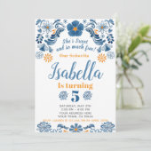 Invitation d'anniversaire de fiesta, invitation (Debout devant)