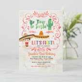 Invitation d'anniversaire de fiesta mexicaine de (Debout devant)