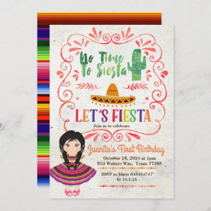 Invitation d'anniversaire de fiesta mexicaine de