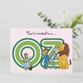 Invitation d'anniversaire de fille au Magicien d'O (Debout devant)
