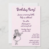 Invitation d'anniversaire de fille au Magicien d'O (Dos)