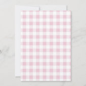 Invitation d'anniversaire de fille au petit cochon (Dos)