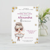 Invitation d'anniversaire de fille bizarre (Debout devant)