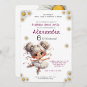 Invitation d'anniversaire de fille bizarre (Devant / Derrière)