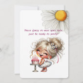 Invitation d'anniversaire de fille bizarre (Dos)